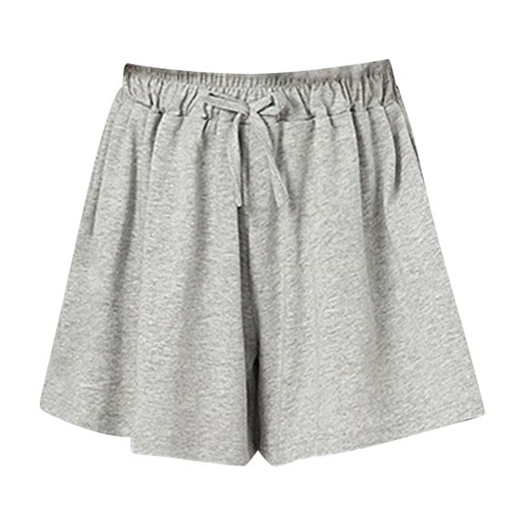 Coerni 4-14 Years Girls Solid Color Loose Casual Shorts Elastic High Waist Quick-Dry Pull On Basketball Gym Active Shorts