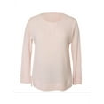 thumbnail image 2 of Green Tea Womens Size Small Long Sleeve Brushed Waffle Top, Lt. Pink, 2 of 4