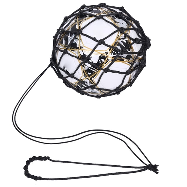 Bolsa de Red Negra para Balón de Fútbol, Cifrado Atrevido + Cuerda Elástica, Bolsa de Entrenamiento de Fútbol, Bolsa de Balón Portátil