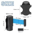 thumbnail image 2 of Uxcell Fixed Wall Mount Retractable Belt Barrier, Crowd Control Belts for Retail Store Stadium Red Belts Black/Light Blue 6.56 ft, 2 of 7