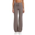 thumbnail image 2 of Tqcoqu Yoga Pants for Women Drawstring Elastic High Waisted Loose Fit Wide Leg Pants Workout with Bandage Pant,Coffee,Women's S-XXL, 2 of 8