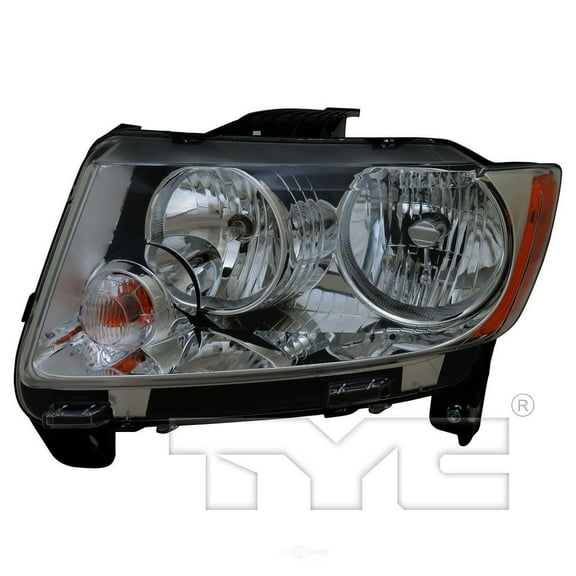 Replacement TYC 20-9166-90-9 Driver Side Headlight for 11-13 Jeep Compass Fits 2012 Jeep Compass