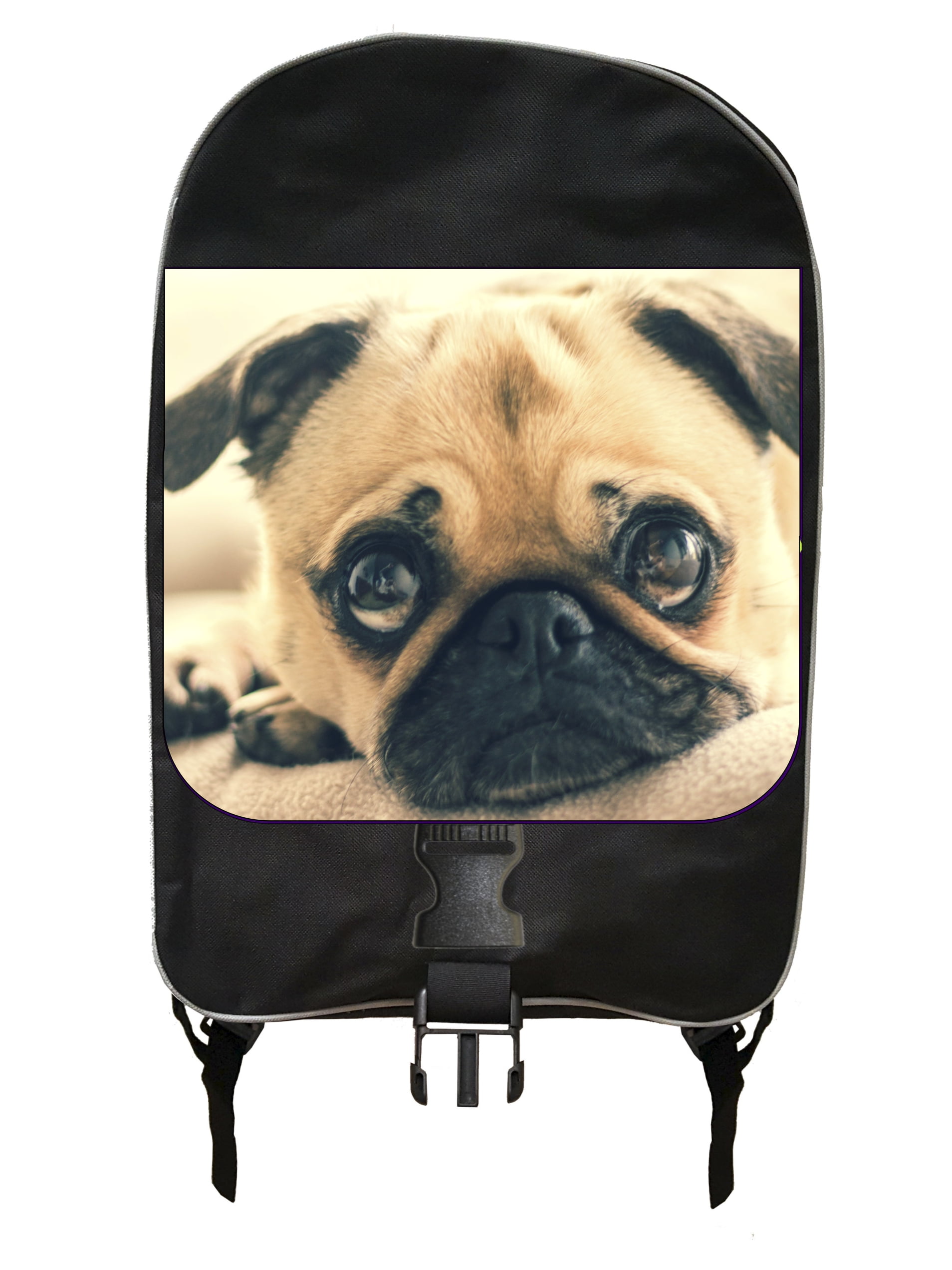 Cute Pug Black School Backpack