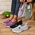 thumbnail image 7 of Uelaod Womens Lightweight Slip On Sneakers Breathable Knit Mesh Walking Shoes Comfortable Air Cushion Casual Loafers for Nursing Work, 7 of 7