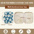 thumbnail image 5 of TSOVTHRID Daisy Floral Blue Print Bible Covers Church Bags, Quilted Bible Cases with Zipper Closure, Practical Carrying Book Case for Bibles Study, Gift for Christian, 5 of 7