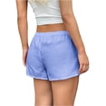 thumbnail image 4 of UDAUDU Women's Casual Shorts 2026 Drawstring Striped Loose Fit Summer Beach Shorts Lightweight Vacation Wide Leg Pants Dark Blue S, 4 of 4