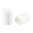 thumbnail image 1 of Uxcell 100pcs Round Rubber End Caps 9mm White Vinyl Cover Screw Thread Protectors, 1 of 6