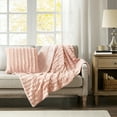 thumbnail image 2 of Home Essence York Faux Fur Square Blush Pillow, 1-Piece, All Ages, 2 of 3