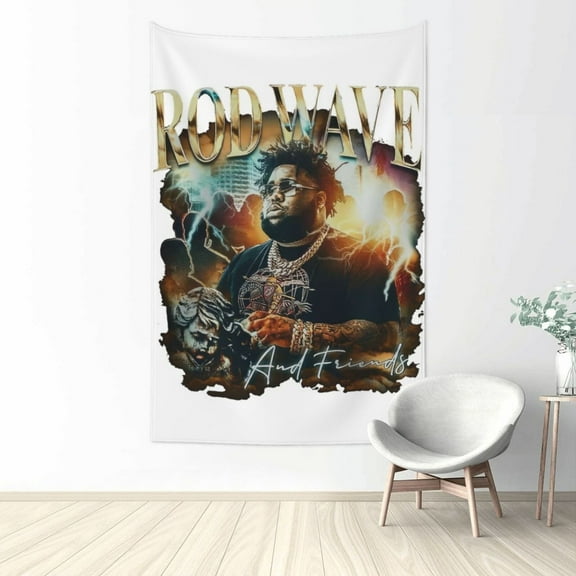 Rod Wave Tapestry Wall Hanging Home Decoration Wall Blanket Dormitory Living Room Bedroom Backdrop Poster( 60x40inch)