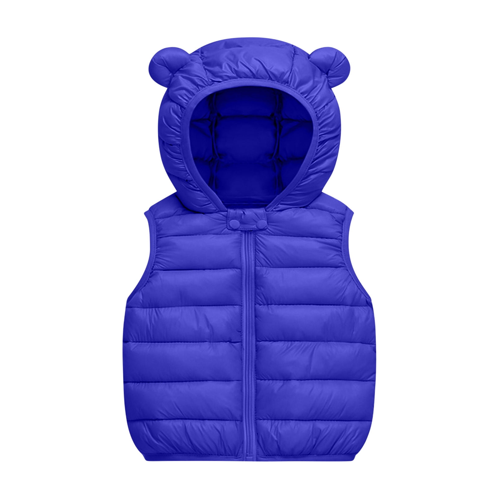 Gilet Sans Manches Capuché Enfant – Chaud, Léger, Matelassé – Pour Automne/hiver – Fille Et Garçon 1-15 Ans - 7
