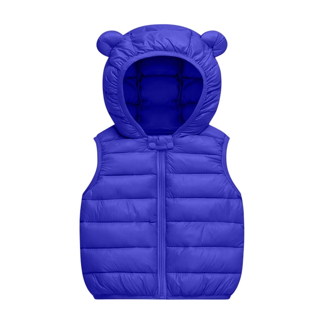 MeetoTime Gilet Rembourré Mignon à Capuche Sans Manches pour Bébé Garçons Filles