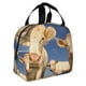 thumbnail image 2 of Fotbe Cows Cattles Bolsa Térmica con Estampado y Forro de Aluminio Grueso Bolsa de Almuerzo con Bolsillo Frontal para Hombres y Mujeres, Ideal para Trabajo, Escuela, 2 of 8