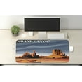 thumbnail image 2 of Canyon Computer Mouse Pad, Major Canyon Shadows and Contrasts with Digital Added Dimesions Print, Rectangle Non-Slip Rubber Mousepad X-Large, 35" x 15" Gaming Size, Blue Orange, by Ambesonne, 2 of 2