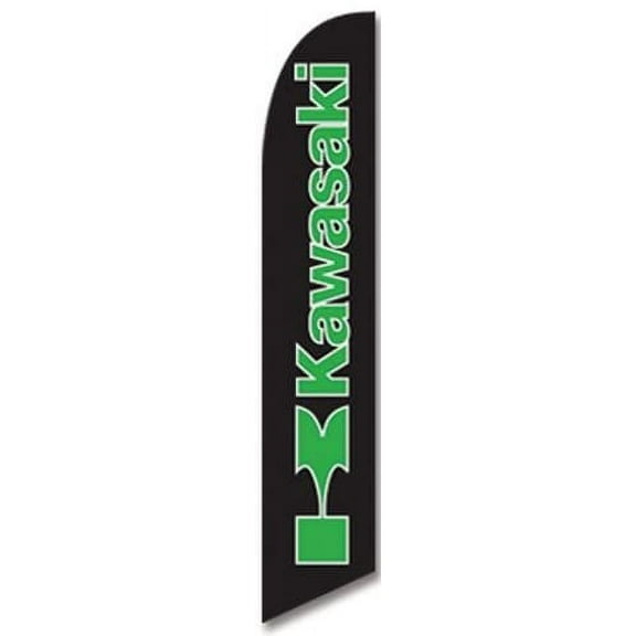 12ft x 2.5ft Kawasaki Feather Banner Flag