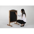 thumbnail image 5 of M&T Displays Fir Wood Maki Freestanding Wind Resistant Outdoor Pavement Sidewalk Sign with Double Sided Magnetic Chalkboard for Restaurant, Store, Wedding, Party, Event (Dark Wood, 23.5x31), 5 of 7