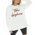 thumbnail image 2 of Women's Gameday Couture White Texas Longhorns Midweight Oversized Long Sleeve T-Shirt, 2 of 5
