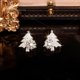 thumbnail image 1 of Anillo de copo de nieve de doble capa giratorio, anillo lleno de diamantes, anillo abierto elegante exagerado, lujo ligero para mujer, 1 of 6