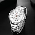 thumbnail image 3 of Curren Watches Fashion Stainless Steel Band Mens Watches Classic Business Quartz Wristwatch For Men Male Clock With Calendar - Quartz Wristwatches, 3 of 7