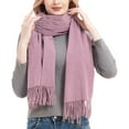 thumbnail image 2 of Winter Scarf for Women Women's Winter Warm Scarf Solid Color Scarf Tassel Knitted Scarf Shawl & Warps, 2 of 6