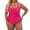 Watermelon Red, variant on SGMVNU Women's Plus Size 1 Piece Swimsuits Tummy Control Bathing Suits Twist Front Ruched Wrap Swimwear Monokinis (Orange, Size XL)