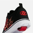 thumbnail image 2 of Heelys Girls Wheeled Footwear Skate Shoes Black Red Flames Size 0 HEEL PRO 20, 2 of 5
