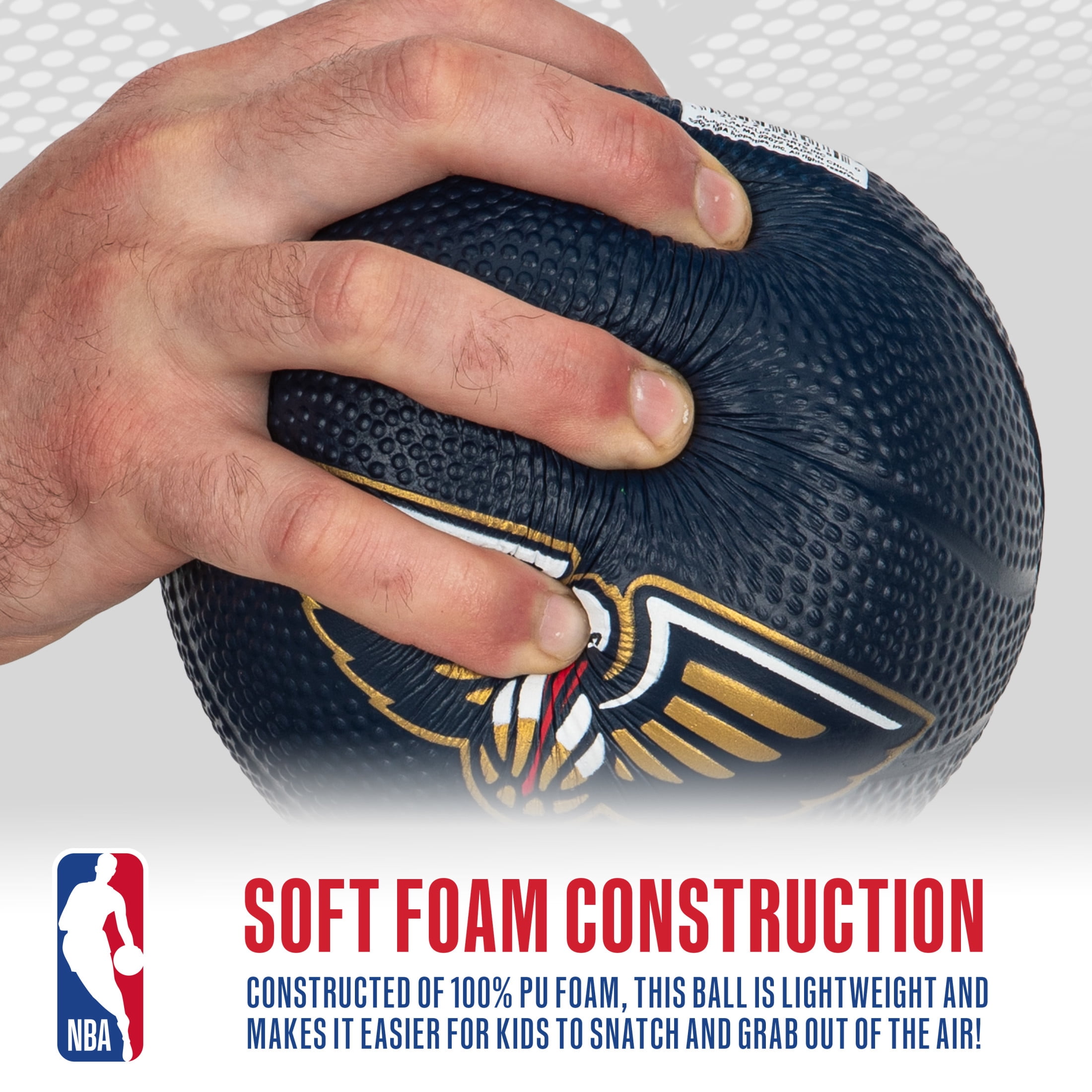 Franklin Sports NBA New Orleans Pelicans Mini Foam Basketball - Kids 5.5" Inch Toy Basketball for Over the Door + Mini Indoor Basketball Hoops - NBA Fan Shop Soft Foam Indoor Kids Basketballs