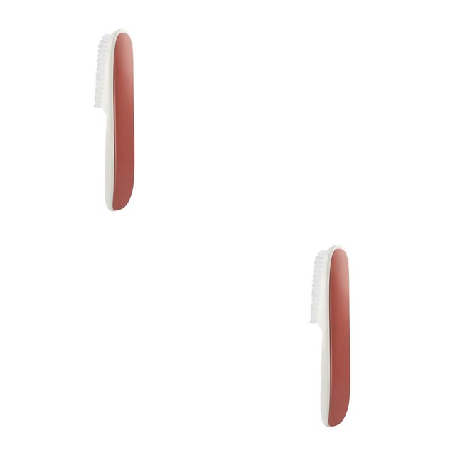 Wosthever Cepillo de limpieza de zapatos, portátil, reutilizable, de mano, colorido, para el hogar, zapatillas, ropa, cepillos, accesorios, rojo Rojo 2Conjunto