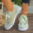 thumbnail image 2 of Sneakers for Women Lace Up Mesh Casual Breathable Knit Flat Sneakers Non-Slip Outdoor Daily Shoes, 2 of 5