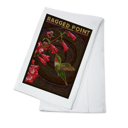 Hummingbird Mosaic Ragged Point, California - Hummingbird - Mosaic - Lantern Press Artwork (100% Cotton Kitchen Towel) ()