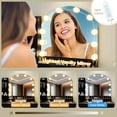 thumbnail image 6 of Costway Vanity Set with Mirror and Lights Dressing Table and Chair 4 Drawers 3 Open Shelves Black, 6 of 10
