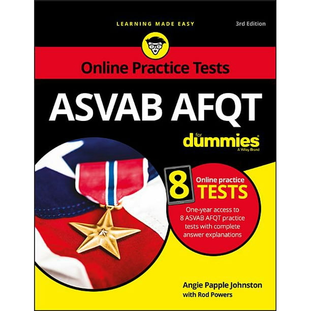 ASVAB Afqt for Dummies Book + 8 Practice Tests Online (Edition 3