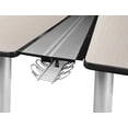 thumbnail image 4 of Kee 60" x 24" Double Benching System with Privacy Divider- Maple/ Chrome, 4 of 7