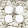 thumbnail image 3 of Metal Light Switch Plate Outlet Cover (Image of Marble Gray MAR031), 3 of 13