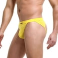 thumbnail image 3 of khonts,Men's Jockstrap Sexy Thongs Cotton Jock Strap Hollow out Underwear Athletic Supporter Underpants Yellow S, 3 of 3