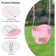 thumbnail image 3 of RedSwing High Back Full Bucket Swing with Heavy Duty Swing Seat Combo Pack (Triangle and Chain Dip), Tree Straps Included, Pink, 3 of 9