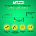 thumbnail image 3 of Christmas Random Shimmering Twinkle Lights - 24 of 100 Lights Twinkle, Indoor Outdoor, 20.5 Feet Light String, 100 Multi-Color Bulbs - Christmas Tree Holiday Decor Sparkling Twinkling Christmas Light, 3 of 6