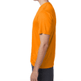 thumbnail image 4 of Hanes Mens Essential-T T-Shirt, High Visibility Short Sleeve Reflective T-Shirt, Classic fit Tee, Safety Orange S, 4 of 5