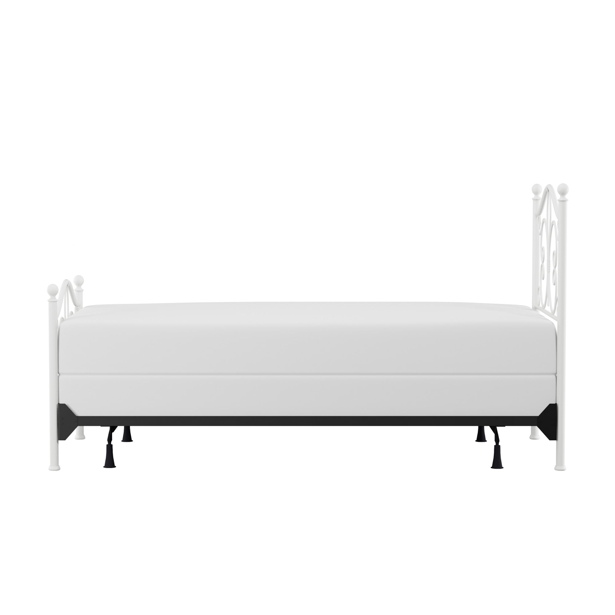 Hillsdale Furniture Ruby Textured White Metal Scroll Twin Bed