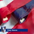 thumbnail image 3 of Pole Sleeve American Flag, Outdoor, Heavy Duty, Embroidered Stars, Sewn Stripes, 210D Oxford Nylon, Quadruple Stitched Fly End (Pole Sleeve 2.5x4 FT), 3 of 6