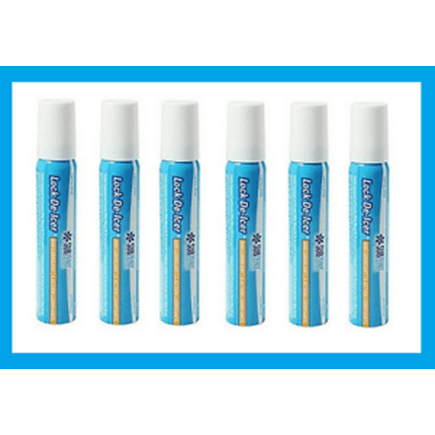 6 SubZero LOCK DEICER & Lubricant Thaws Frozen Car Garage Doors