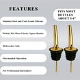 thumbnail image 3 of JTCAREERS Jigger for Bartending, Japanese Professional Cocktail Jigger, Jigger 2 OZ 1 OZ with Measurements Inside, Premium 304 Stainless Steel (Gold, 1 Jigger+ 2 Pourers), 3 of 8