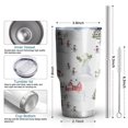 thumbnail image 6 of 30oz White Christmas Snowman Pattern Tumblers Stainless Steel Tumbler with Lid and Straw,Vacuum Insulated Double Wall Travel Tumbler Cups Mug with Cleaning Brush for Coffee,Tea, 6 of 7