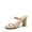 NUDE-PU, variant on Women's Square Open Toe Block Heels Two Strap Slip On High Heeled Slides Sandals