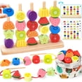 thumbnail image 1 of Juguetes apilables de perlas de madera KLAPTOR Montessori de 2 a 4 años, 1 of 7