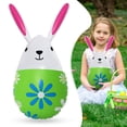 thumbnail image 2 of CoreLiving Inflatable Spring Easter Bunny Eggs Assorted Colorful Rabbit Blow Up Decorations with Tethers and Stakes for Outdoor Garden Lawn Yard Party Ornaments, 2 of 9