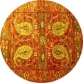 thumbnail image 1 of Ahgly Company Indoor Round Persian Yellow Traditional Area Rugs, 8' Round, 1 of 4