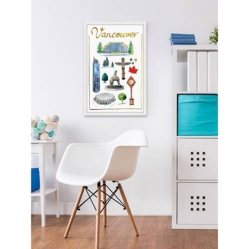 "I Love Vancouver" Framed Painting Print