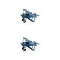 thumbnail image 3 of Bewildely Decoración de avión de Metal, miniatura única de pisos para oficina o , barras modelo de hierro, azul azul 2Conjunto, 3 of 6