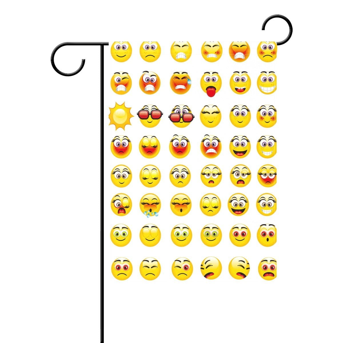 Popcreation Emoticon Expression Smiley Garden Flag Emoji Outdoor