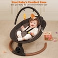 thumbnail image 6 of Babyeap Baby Swing for Infants, Electric Swing with 5 Swing Speeds and 10 Lullabies, Black, 6 of 15